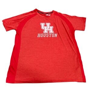 Russell Athletic Mens Houston Cougars UH T-Shirt Red Space Dye XL 15322